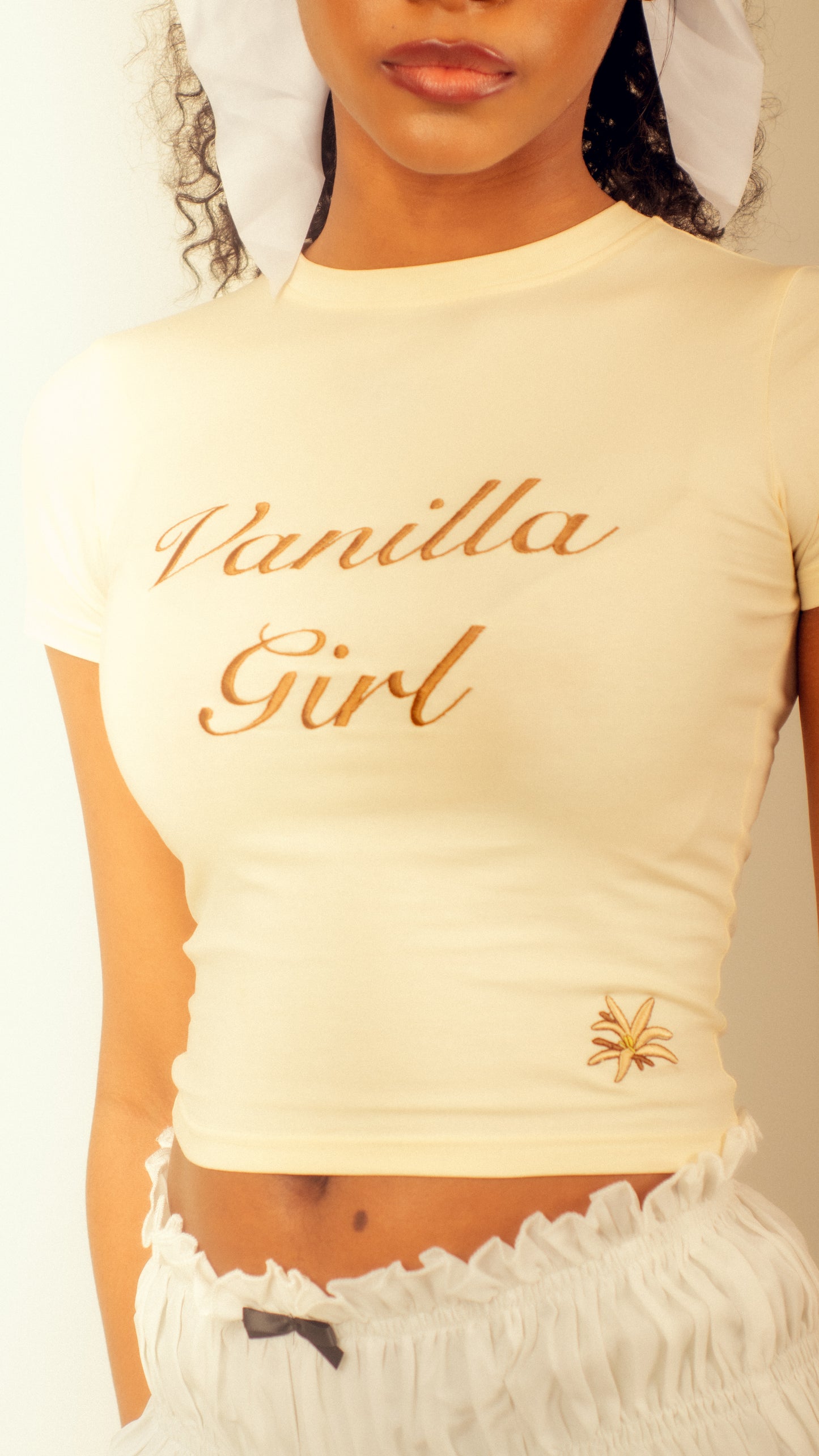 Embroided Vanilla Girl Tee